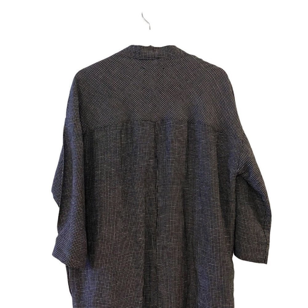 Madewell Long Robe Jacket In Grid Pattern Open Fr… - image 8